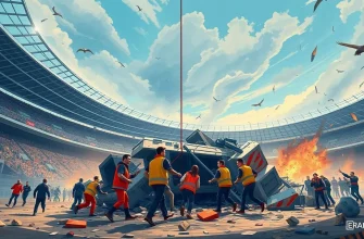 Filmy o ratowaniu na stadionie